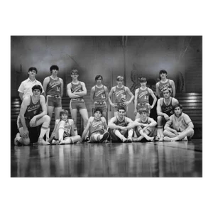 1973 Basketball Photograph of the Huron High Tigers