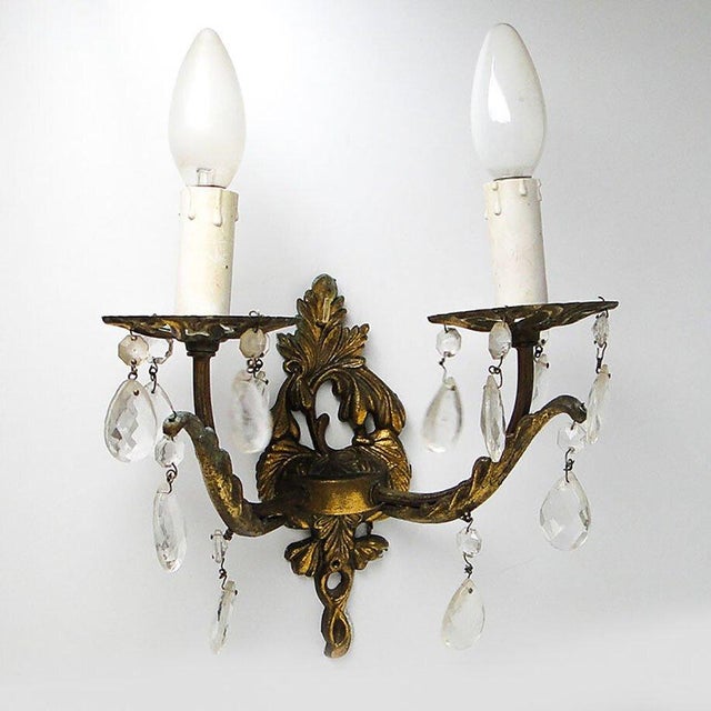 Vintage Two-Armed Wall Lamp, 1970s For Sale - Image 3 of 8