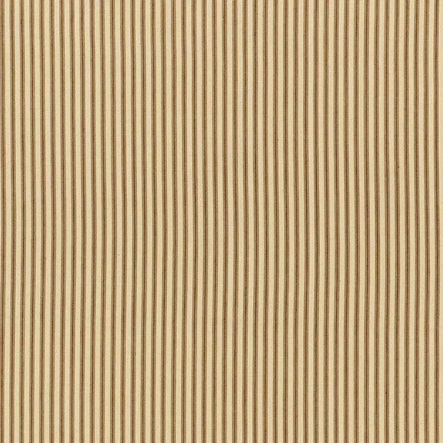 Contemporary Sample - Schumacher Wellfleet Ticking Stripe Fabric in Driftwood For Sale - Image 3 of 3