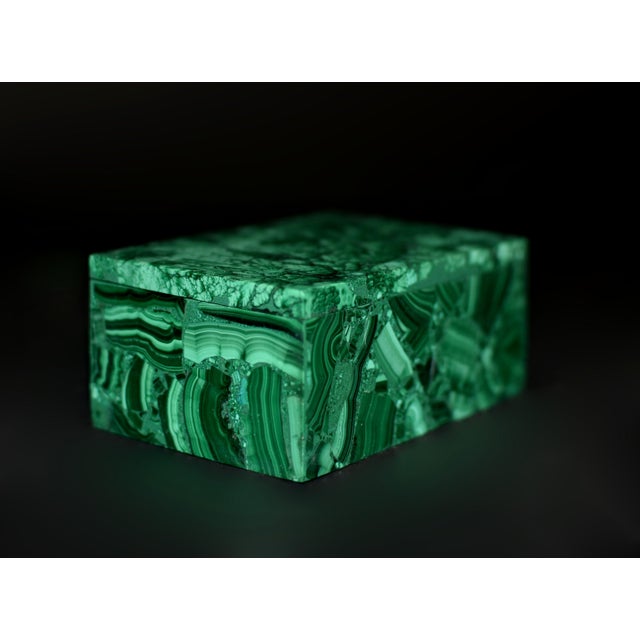 Malachite Box Gemstone Box Peony Garden For Sale - Image 16 of 18