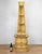 A 1970's Hollywood Regency Obelisk Etagere Shelf Solid Wood Construction with an Original Pale Yellow Finish & Gold...