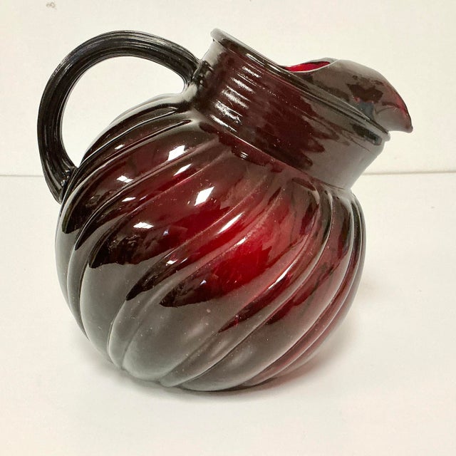 Early 20th C Antique Art Deco Boho Chic Ruby Red Glassware Set - 7 Pieces. For Sale - Image 15 of 18