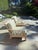 4 Teak Club Chairs With Seat and Back Cushions in Quadrille China Seas Bali Hai in Green For Sale In Chicago - Image 6 of 14