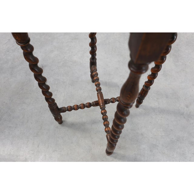 Oak Barley Twist Nesting Tables, England, 1900s, Set of 4 For Sale - Image 15 of 18