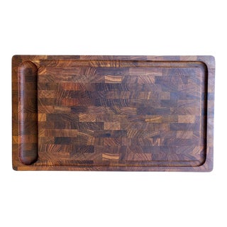 1970s Dansk Teak Wood Extra Large Carving Board For Sale
