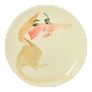 Lady - Original Hand-made Flat Ceramic Dish by A. Kurakina - 2019 2019