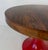 Italian Art Deco Round Table in Ziricote Wood with Red Lacquered Base, 1950s For Sale - Image 10 of 11