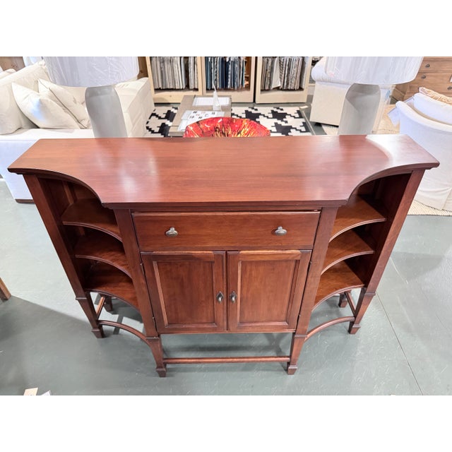 Late 20th Century Nichols & Stone Williamsburg Sideboard With Curved Open Shelving For Sale In New York - Image 6 of 12