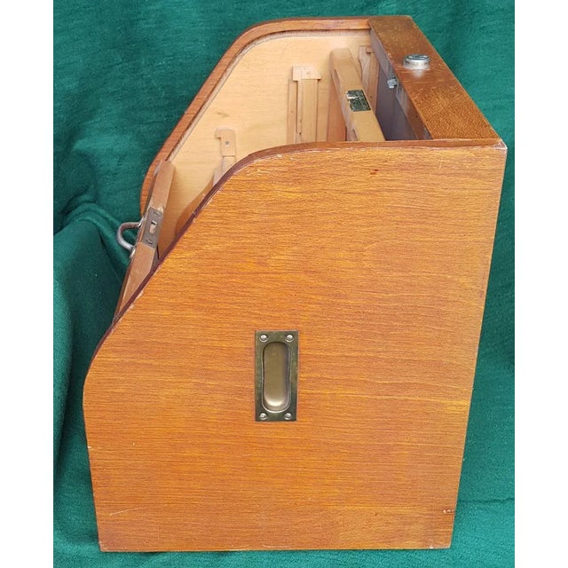 Vintage Beech Cash Register Box from Inkiess, in Very Good conditions. Designed 1920 to 1949 This piece has an attribution...