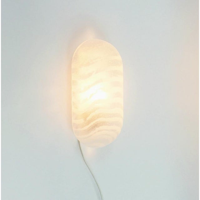 Vintage Striped Glass Wall Lamps from Peill & Putzler, Germany, 1970s, Set of 2 For Sale - Image 4 of 8