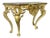 French Louis XV Style Giltwood Console Table With Marble Top For Sale