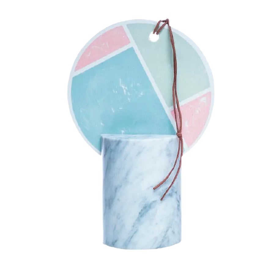 Poudre Table/Wall Mirror with Marble Base by Atelier Macramè Chairish