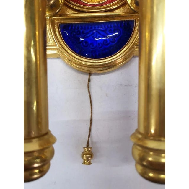 Gold Plated and Enamel Sconce by Jozsef Engelsz, 1970s For Sale - Image 4 of 17