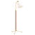 Brown Brass and Leather Floor Lamp by Hans Bergström for Ateljé Lyktan, 1940s For Sale - Image 8 of 8