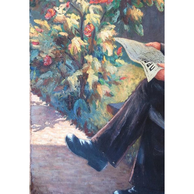 1960s Original Lenin Oil Painting, Ukrainian Soviet Art, 1966 120-84 For Sale - Image 5 of 6