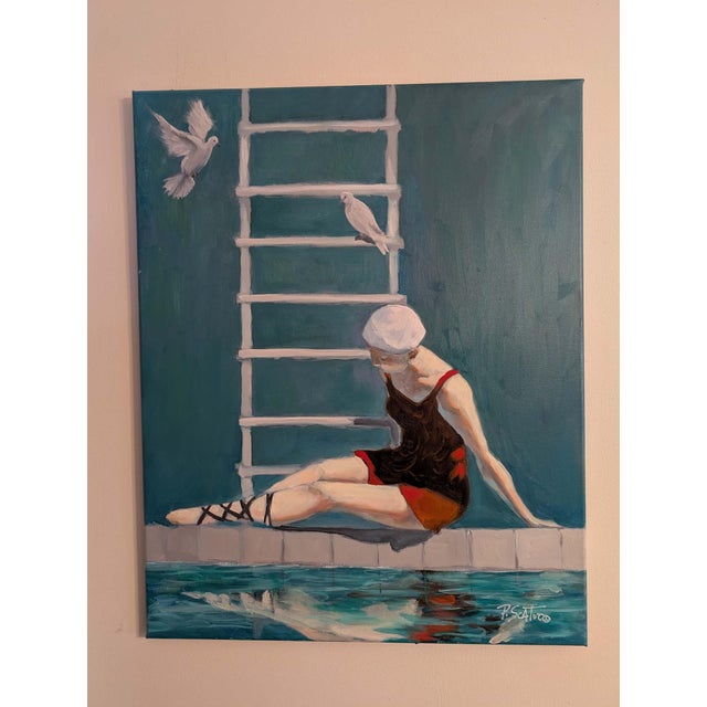 Reflection and Ascension - Oil on Canvas 24x30" by Paul Scaturro (b.1961) For Sale - Image 4 of 5