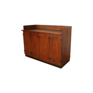 Mid Century Milo Baughman for Directional Rolling Bar Cart For Sale
