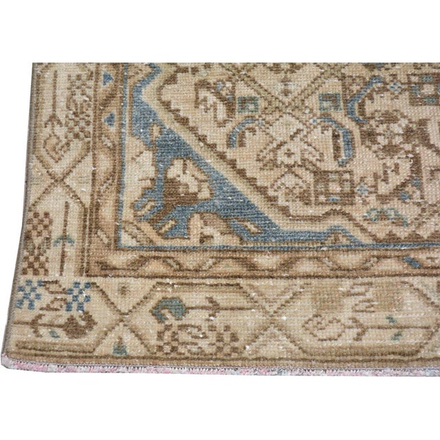 Turkish Vintage Turkish Hand Knotted Wool Rug, 3'2''x9'9'' For Sale - Image 3 of 5