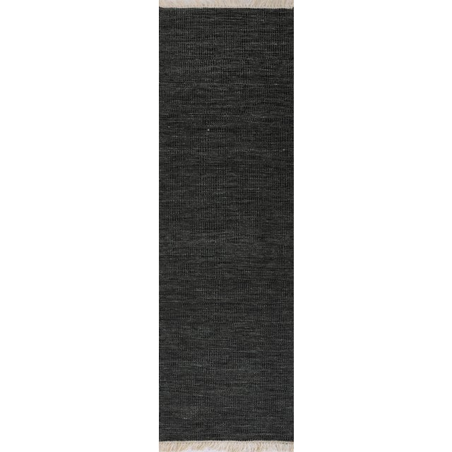 Momeni Cove Charcoal Hand Woven 2'3" X 8' Runner For Sale - Image 11 of 12