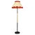 Mid-Century Italian Modern Metal Brass and Beige and Red Fabric Floor Lamp, 1940 For Sale - Image 12 of 12