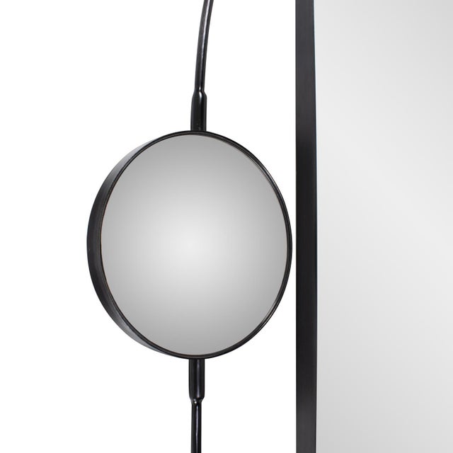 Contemporary Janik Stainless Steel Double Vanity Mirror- Brushed Black For Sale - Image 3 of 9