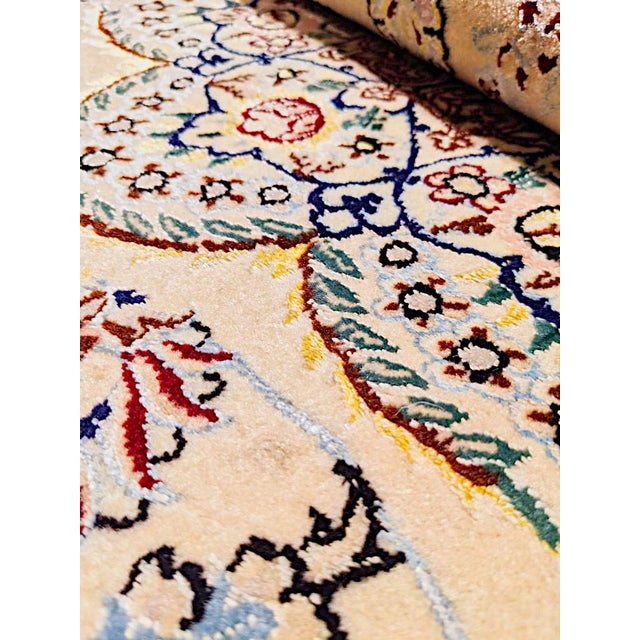 Vintage Nain Silk Rug, 1990s For Sale - Image 12 of 14