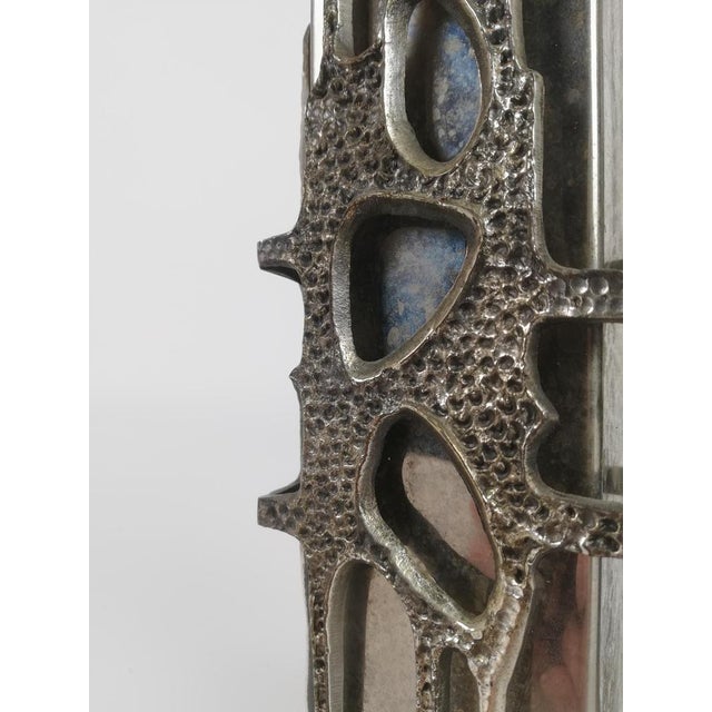 1970s Italian Brutalist Steel Vase, Italy, 1970s For Sale - Image 5 of 13