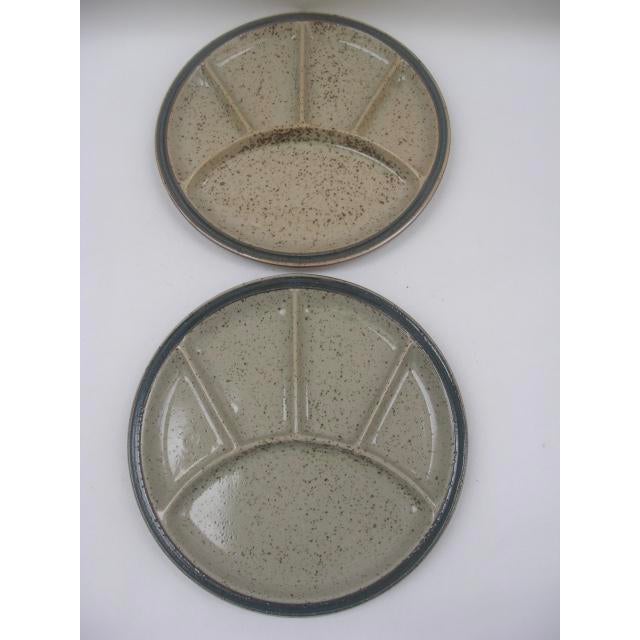 Vintage Sectioned Stoneware Diner Plates Set of 6 Chairish