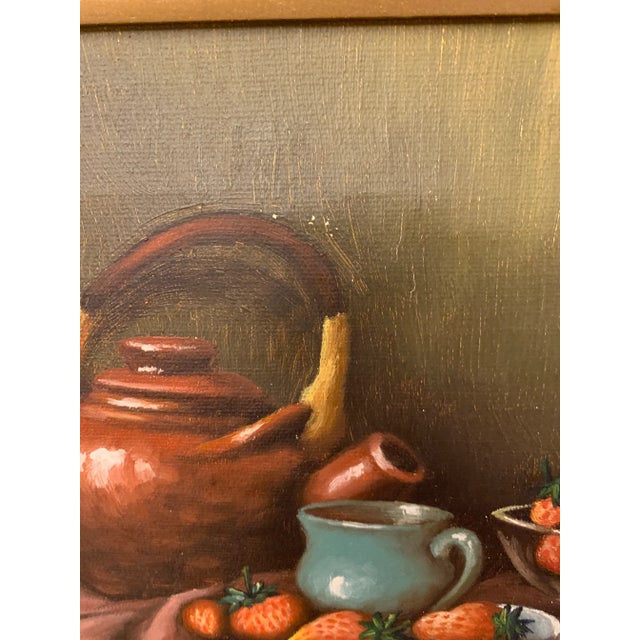 Maroon Vintage Still Life by W Kance For Sale - Image 8 of 11