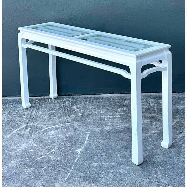 Wood Vintage Ming Console Table For Sale - Image 7 of 12