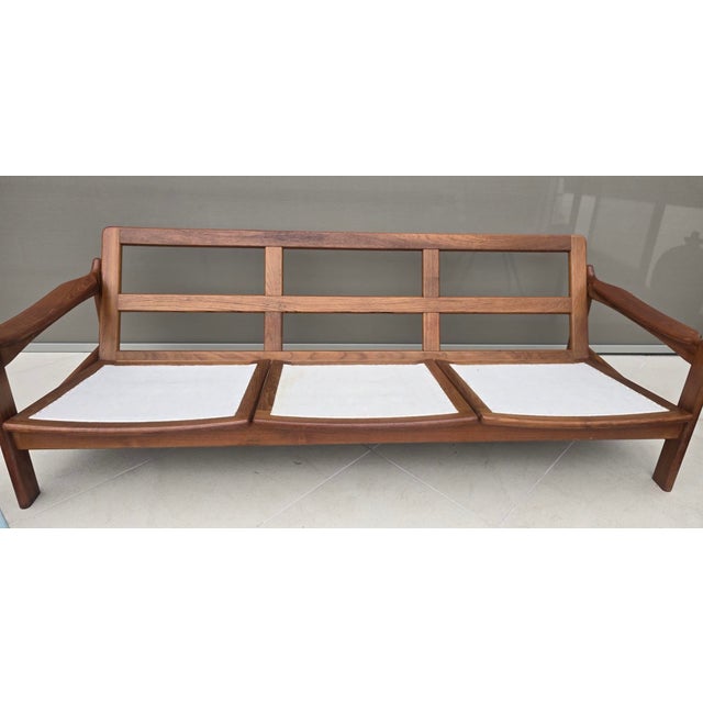 Mid-Century Modern Danish Teak Three-Seater Sofa, 1960s For Sale - Image 6 of 6