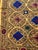 Gold Lattice Cotton Suzani With Blue Diamond Motifs For Sale - Image 4 of 10
