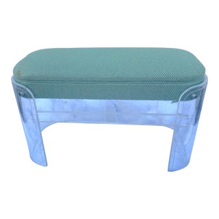 Mid-Century Lucite Waterfall Long Bench For Sale