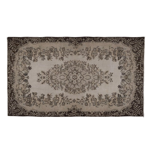 Vintage Distressed Sparta Rug With Floral Border 5'5'' X 9'2'' For Sale - Image 11 of 11
