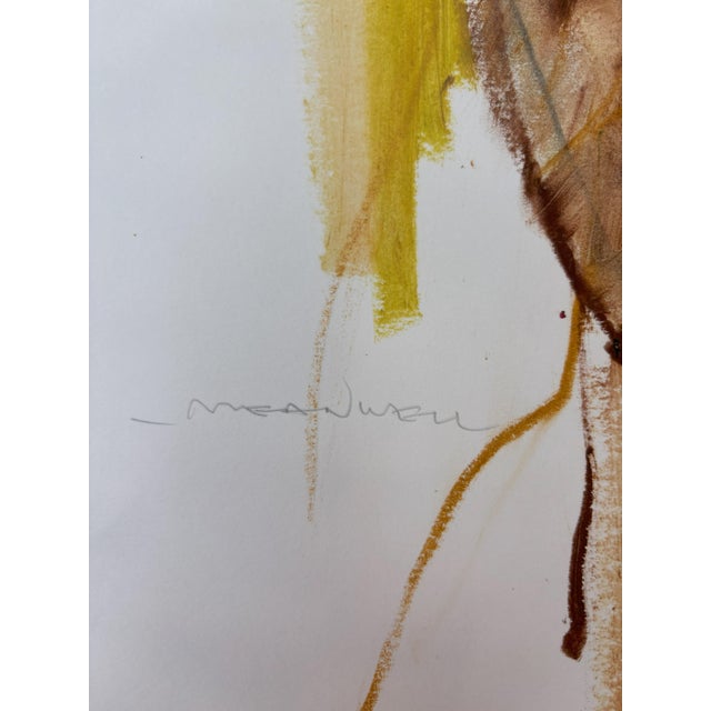 Figural Nude Oil Pastel on Paper 19"W x25"H Meanwell skillfully shows off his craft through crafting his classy nude...