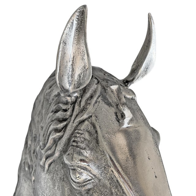 Cast Metal Thoroughbred Horse Head For Sale - Image 10 of 16