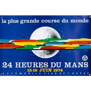 24 Hours of Le Mans 1974 Motorsport Poster by J. Jacquelin For Sale