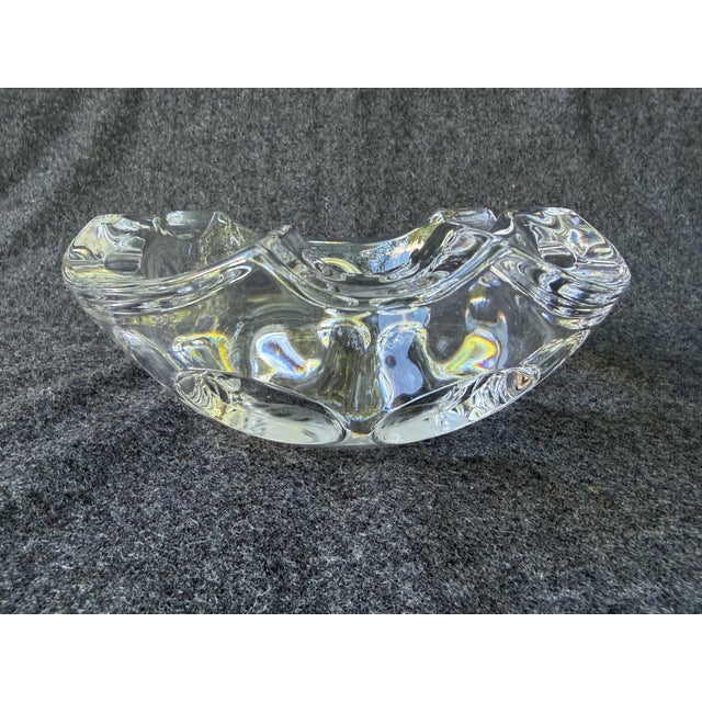 Heavy Mid Century Crystal Catchall Ashtray For Sale - Image 13 of 18