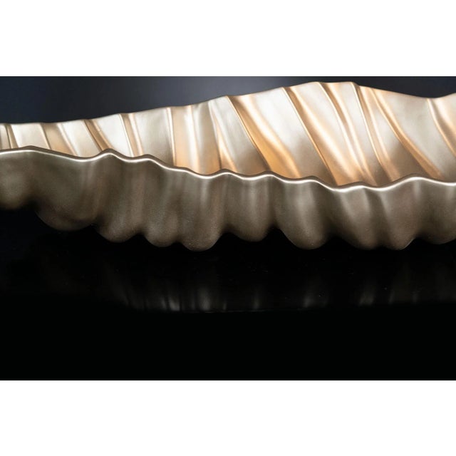 Not Yet Made - Made To Order Shar Pei Plate in Pearly Beige Gold Ceramic from VGnewtrend For Sale - Image 5 of 7