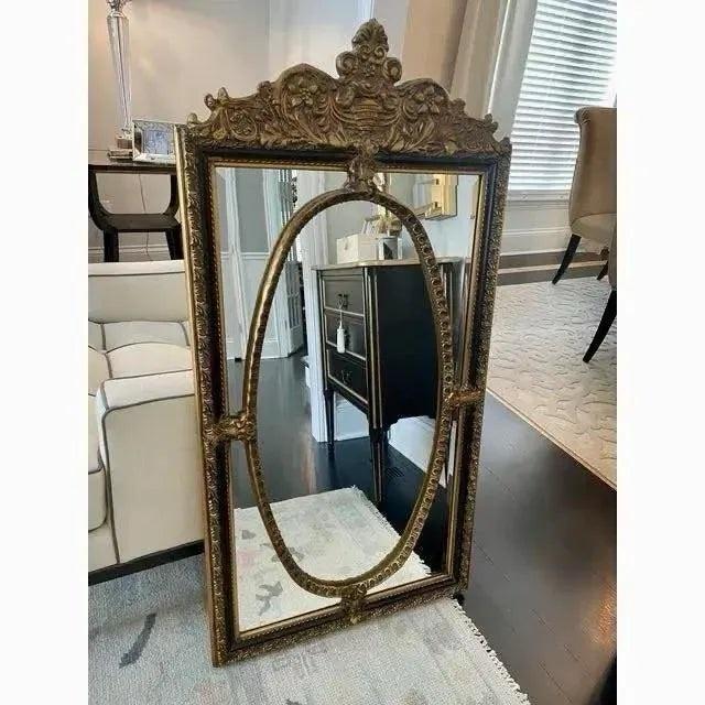 Hollywood Regency Late 20th Century Neoclassical Style Beveled Wall Mirror For Sale - Image 3 of 6
