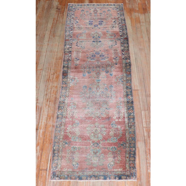 Textile Antique Zabihi Collection Persian Kashan Runner For Sale - Image 7 of 9