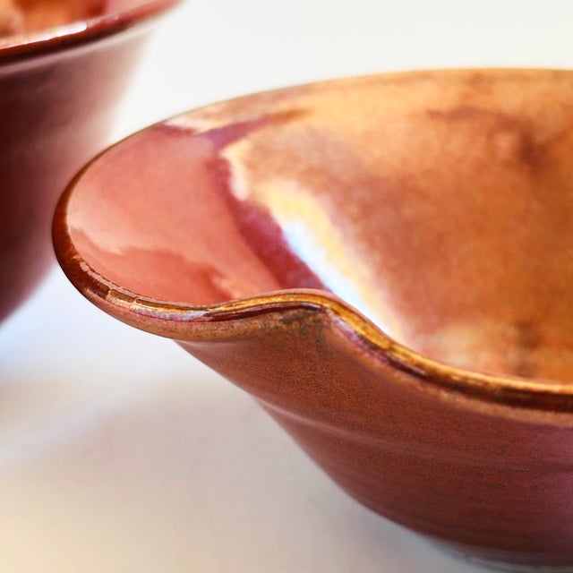 Vintage Studio Pottery Nesting Bowls - Set of 2 For Sale In San Francisco - Image 6 of 12
