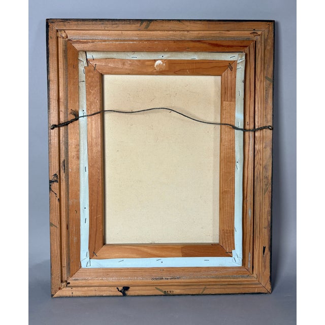 1960s Vintage Mid-Century Oil Painting of a Sea Captain With Pipe, Signed Rudder, C. 1965 For Sale - Image 5 of 5