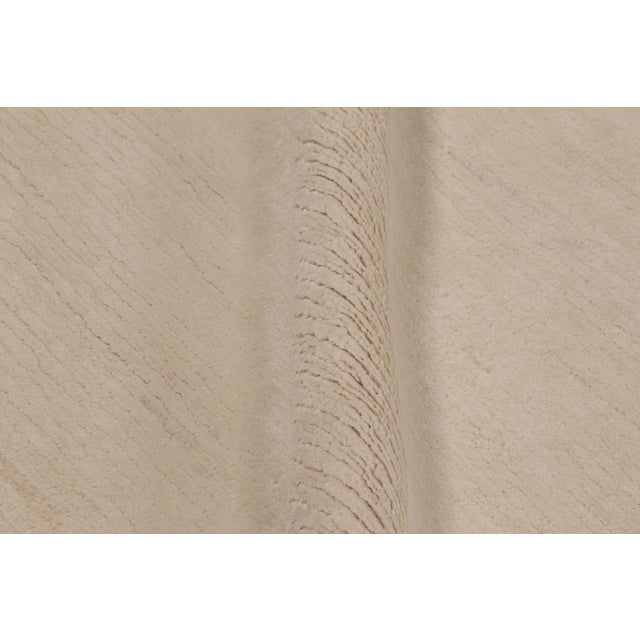 Textile Rug & Kilim’s Oversized Modern Textural Rug in Beige and Cream Striae - 11x20 For Sale - Image 7 of 8