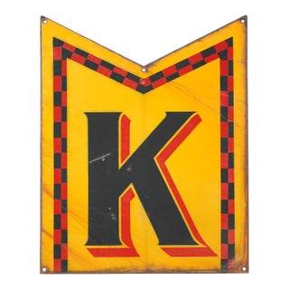 1930s Vintage Kodak Enamel Advertising Sign For Sale