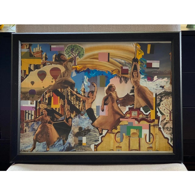 2010s Original "Moving" Framed Collage by Lee Ten Hoeve For Sale - Image 5 of 5