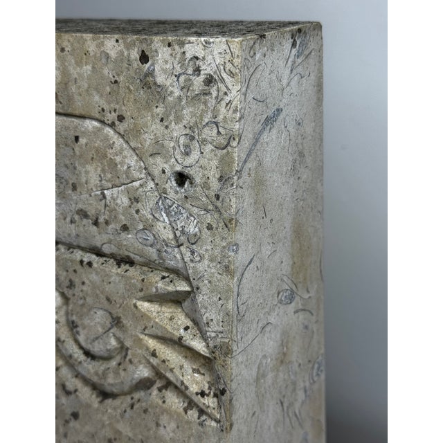 Modernist British Outdoor Sculpture Limestone Face Relief, Circa 1970s — A Cubist Homage to Picasso and the Hepworth–Milne Lineage For Sale - Image 9 of 11
