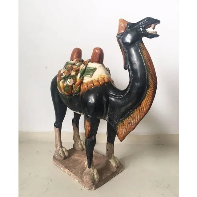 Chinese Camel Figure with a Sancai Glaze, 1960s For Sale - Image 4 of 9