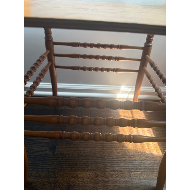 Mid 20th Century Vintage Wood Bench - Mid-Century For Sale - Image 5 of 5