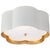 Kate Spade New York for Visual Comfort Signature Bryce Medium Flush Mount in White & Gild with Frosted Acrylic Diffuser For Sale